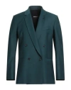 Patrizia Pepe Man Blazer Deep Teal Size 42 Polyester, Virgin Wool, Elastane In Green