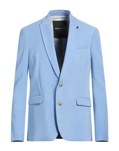 Patrizia Pepe Man Blazer Light Blue Size 42 Viscose, Polyester