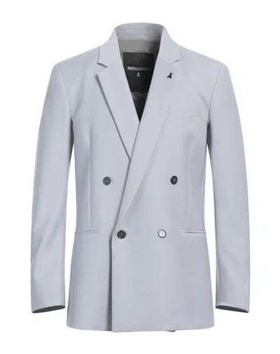 Patrizia Pepe Man Blazer Light Grey Size 38 Polyester, Virgin Wool, Elastane In Grey