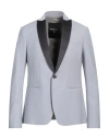 Patrizia Pepe Man Blazer Light Grey Size 44 Polyester, Virgin Wool, Elastane