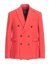 Patrizia Pepe Man Blazer Tomato Red Size 38 Viscose, Polyester