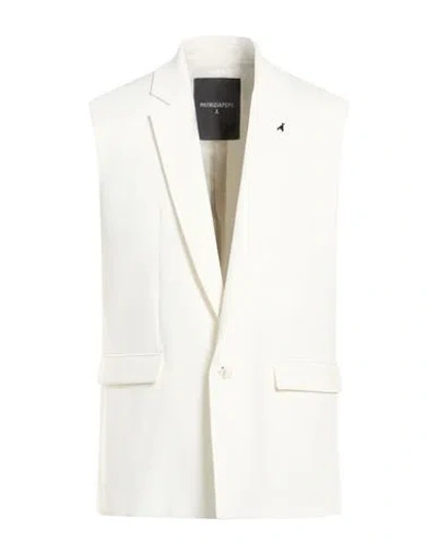 Patrizia Pepe Man Blazer White Size 40 Polyester, Viscose, Elastane