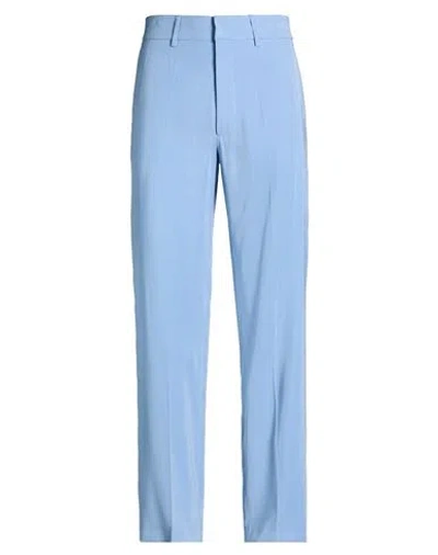 Patrizia Pepe Man Pants Azure Size 38 Viscose, Polyester In Blue