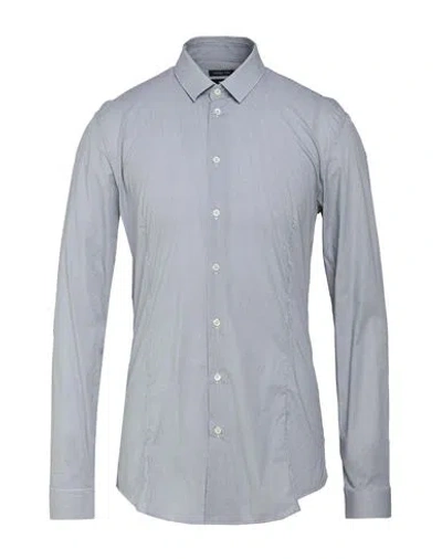 Patrizia Pepe Man Shirt Black Size 40 Cotton, Elastane In Blue