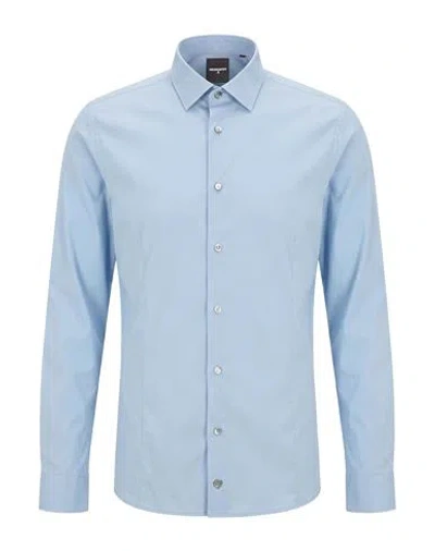 Patrizia Pepe Man Shirt Light Blue Size 46 Cotton, Polyamide, Elastane