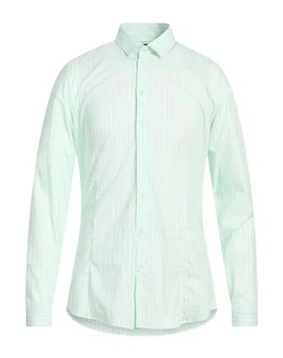 Patrizia Pepe Man Shirt Light Green Size 42 Cotton, Elastane