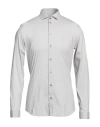 Patrizia Pepe Man Shirt Light Grey Size 38 Cotton, Polyamide, Elastane