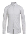 Patrizia Pepe Man Shirt Light Grey Size 42 Cotton, Polyamide, Elastane