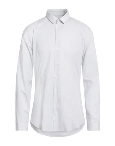 Patrizia Pepe Man Shirt Midnight Blue Size 42 Cotton, Elastane In White
