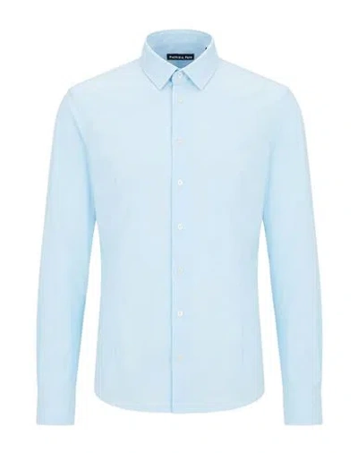 Patrizia Pepe Man Shirt Sky Blue Size 34 Polyamide, Elastane
