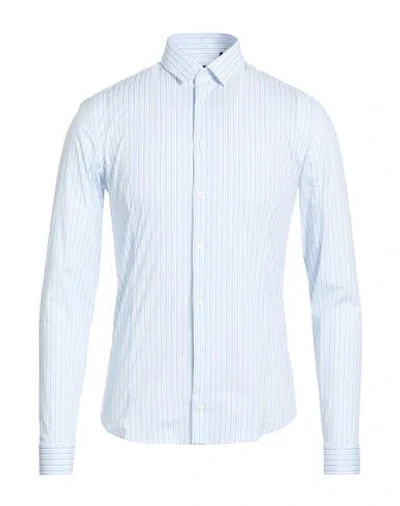 Patrizia Pepe Man Shirt Sky Blue Size 46 Cotton, Elastane