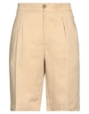 Patrizia Pepe Man Shorts & Bermuda Shorts Beige Size 36 Viscose, Wool