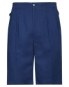 Patrizia Pepe Man Shorts & Bermuda Shorts Blue Size 32 Viscose, Wool