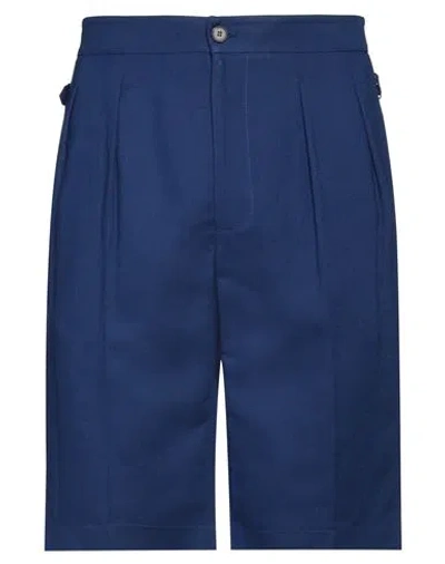 Patrizia Pepe Man Shorts & Bermuda Shorts Blue Size 32 Viscose, Wool In Blue