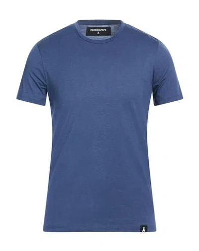 Patrizia Pepe Man T-shirt Blue Size Xxl Lyocell, Cotton