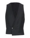 Patrizia Pepe Man Tailored Vest Black Size 38 Polyester, Virgin Wool, Elastane In Black