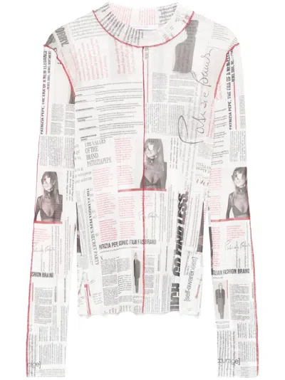 Patrizia Pepe Oberteil Mit Manifesto-print In J4f1 Manifesto Print