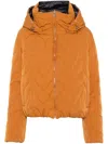 Patrizia Pepe Matte Puffer Jacket In Brown