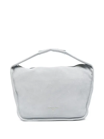 Patrizia Pepe Medium Contemporary Hobo Suede Tote Bag In Blue