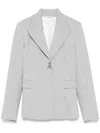 Patrizia Pepe Single Button Blazer  In Grey