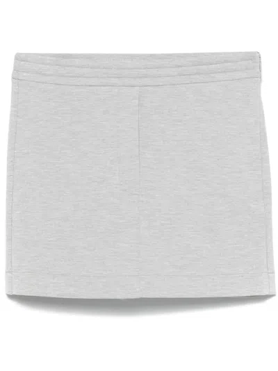Patrizia Pepe Mélange-effect Mini Shorts In Gray