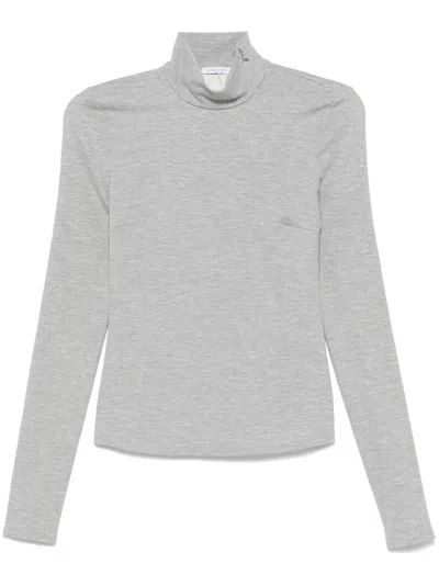Patrizia Pepe Mélange-effect Top In Grey