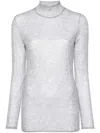 Patrizia Pepe Mélange Fine-knit Jumper In Grey