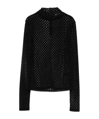 PATRIZIA PEPE MESH-PANEL BLOUSE