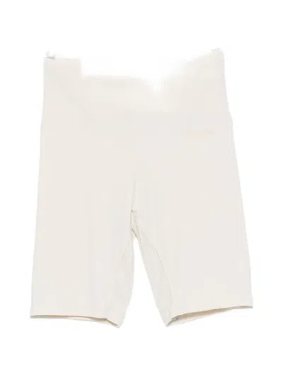 Patrizia Pepe Mesh-panel Cycling Shorts In White