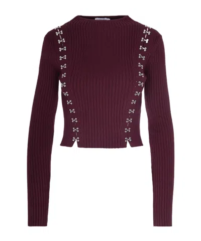 PATRIZIA PEPE METAL-DETAIL SWEATER