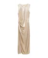 Patrizia Pepe Metallic-effect Midi Dress