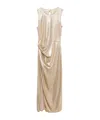 Patrizia Pepe Metallic-effect Midi Dress