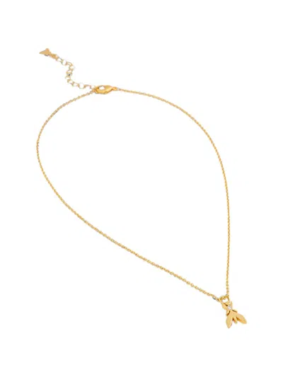 Patrizia Pepe Micro Fly Charm Necklace In Gold
