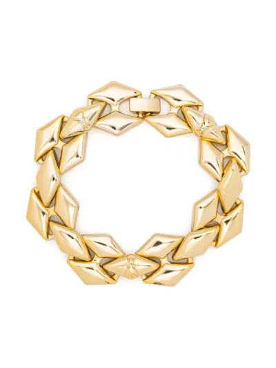 Patrizia Pepe Micro Fly Geometric-link Bracelet In 金色