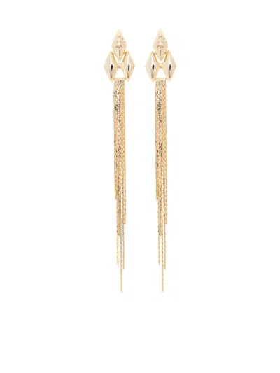 Patrizia Pepe Micro Fly Geometric-pendant Earrings In Gold
