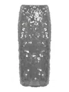Patrizia Pepe Sequin Midi Skirt In Gray