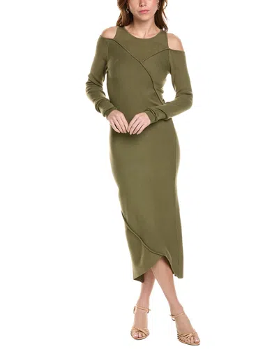 Patrizia Pepe Midi Sweaterdress In Green
