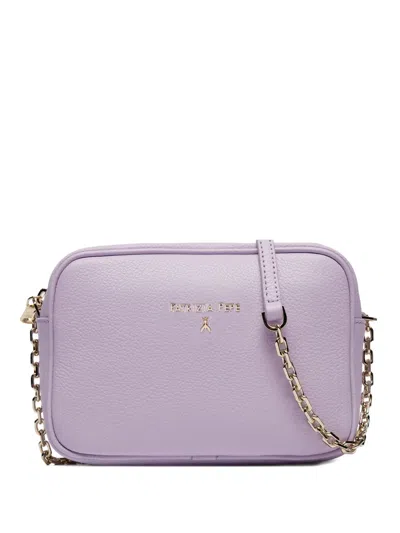 Patrizia Pepe Mini Chain-strap Leather Bag In Purple