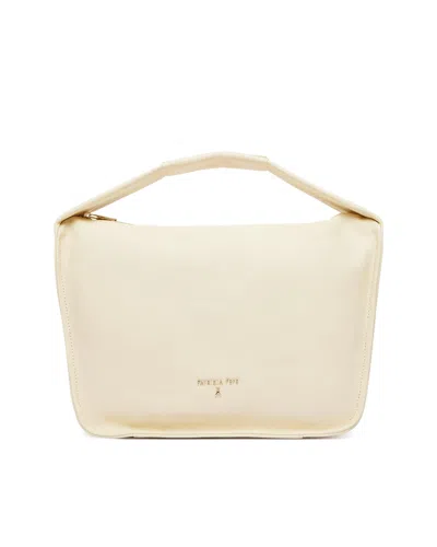 Patrizia Pepe Mini Chic Leather Bag In Wooly White