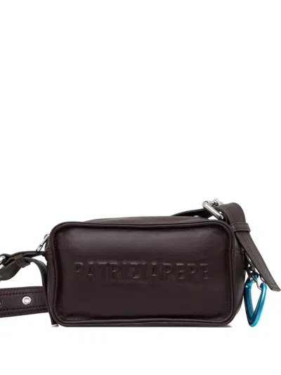 Patrizia Pepe Mini (im)perfection Embossed Cross Body Bag In Brown