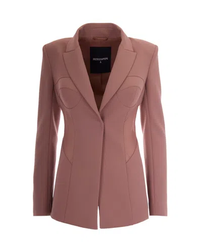 Patrizia Pepe Mini Jacket For Women - Ss26 Collection In Brown
