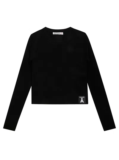 Patrizia Pepe Mini Sweater Skirt In Black