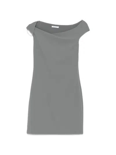Patrizia Pepe Mini Torçon Dress In Gray