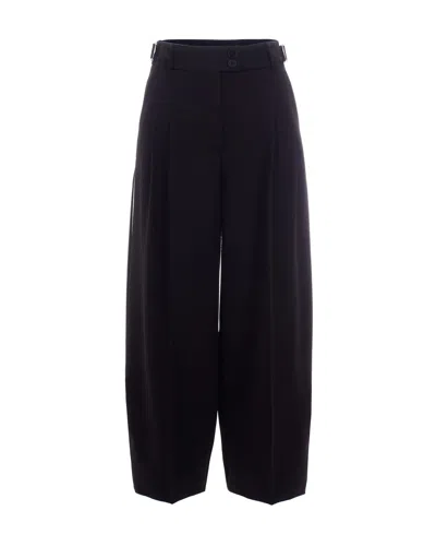Patrizia Pepe Mini Trousers For Women In Black/warm Ivory