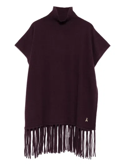 PATRIZIA PEPE MOCK-NECK FRINGE TOP