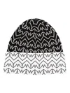 Patrizia Pepe Monogram-print Beanie In Black
