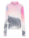 Patrizia Pepe Mountain-motif Sweatshirt In Pink
