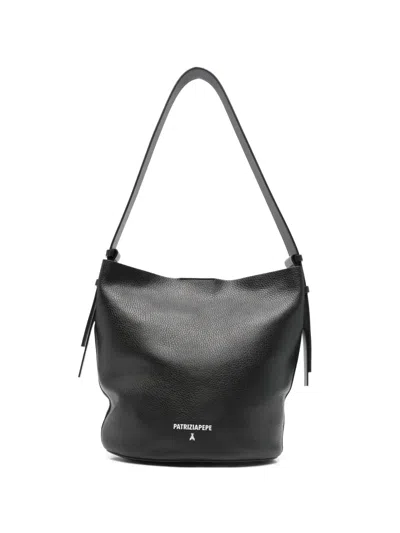 Patrizia Pepe Never Complete Bucket Bag In Black