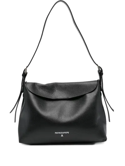 Patrizia Pepe Never Complete Shoulder Bag In Black