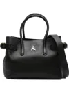 Patrizia Pepe New Business Leather Tote Bag In Black
